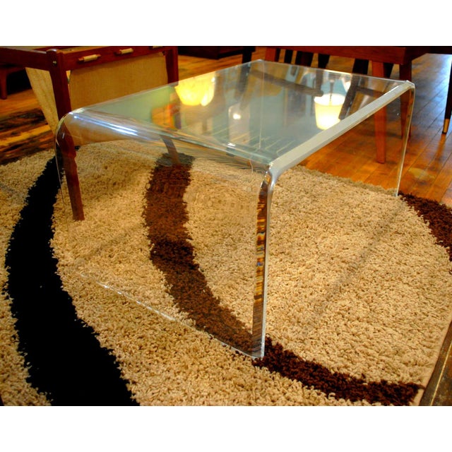 MidCentury Lucite Waterfall Coffee Table Chairish