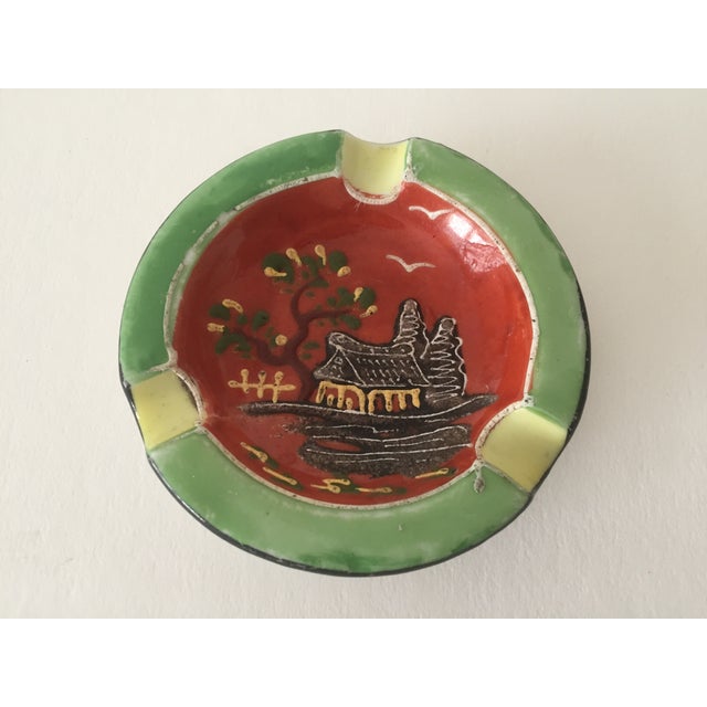 Vintage Hand Painted Ceramic Ashtray Made in Japan Chairish