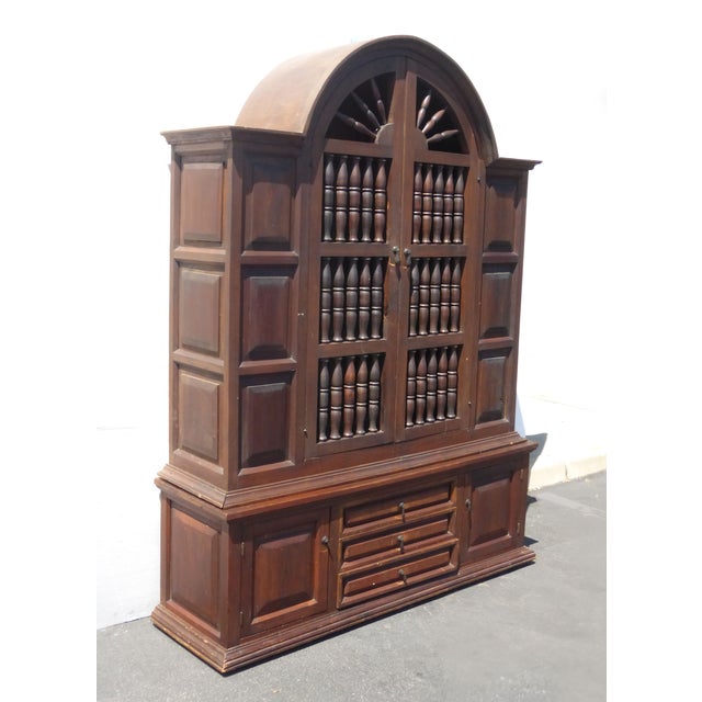 Spanish Revival Wood Library Hutch Bookcase Chairish