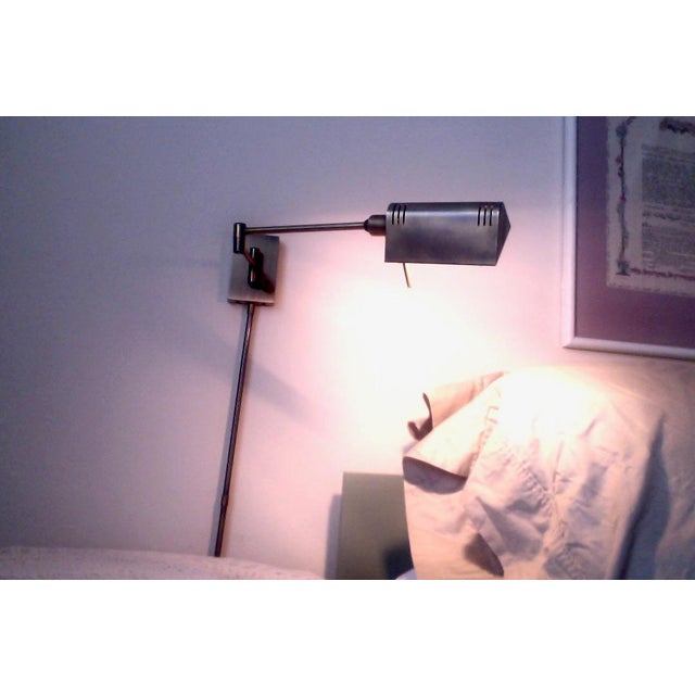 Antique Brass Finish Pharmacy Swivel Wall Lamps - A Pair Chairish