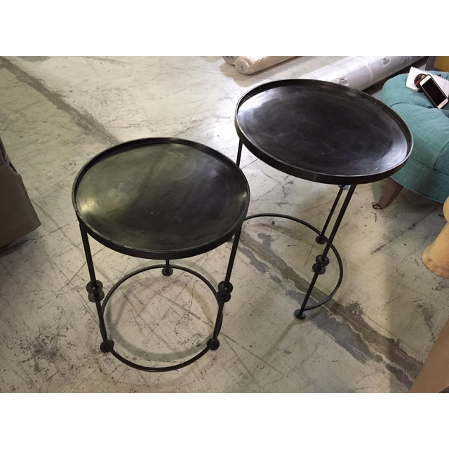 Round Metal Nesting Side Tables 2 Chairish