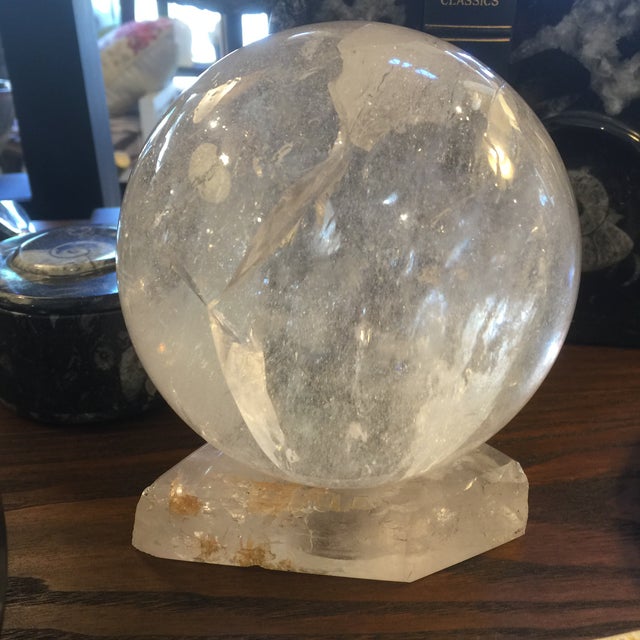 Large Quartz Crystal Ball Chairish