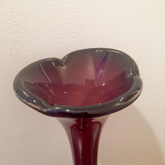 Amethyst Purple Scandinavian Depression Glass Vase Chairish