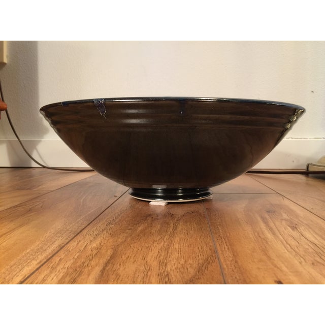 Large Contemporary Black Ceramic Bowl Chairish