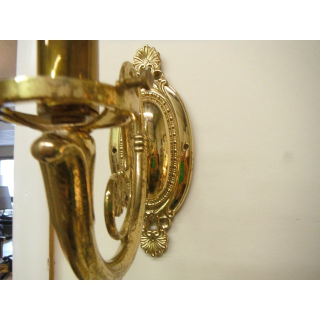 Vintage Brass Electric Wall Sconces - Pair Chairish