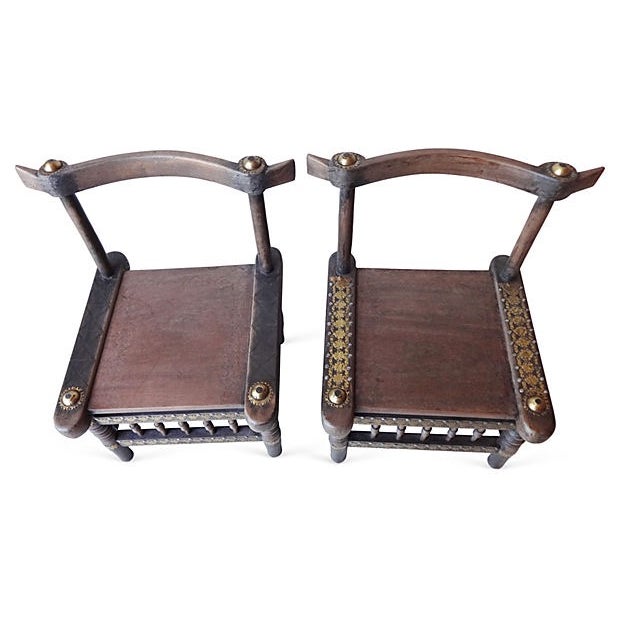 Ivory Coast Baule Ceremonial Chairs Pair Chairish