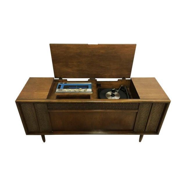 MidCentury Modern Stereo Walnut Console Chairish