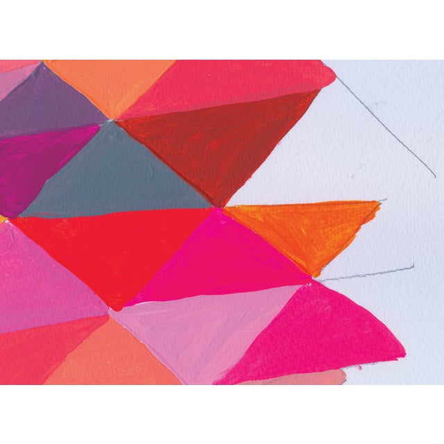 Geometric Pink Mixed Media Painting Chairish