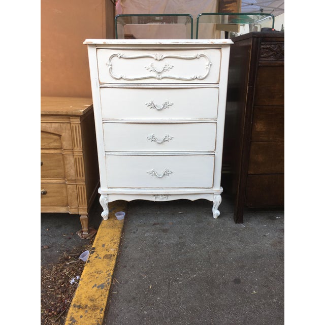 Shabby Chic French White Tall Dresser Chairish