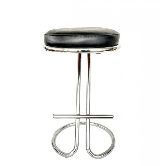 Gilbert Rohde Chrome "Z" Bar Stool Chairish