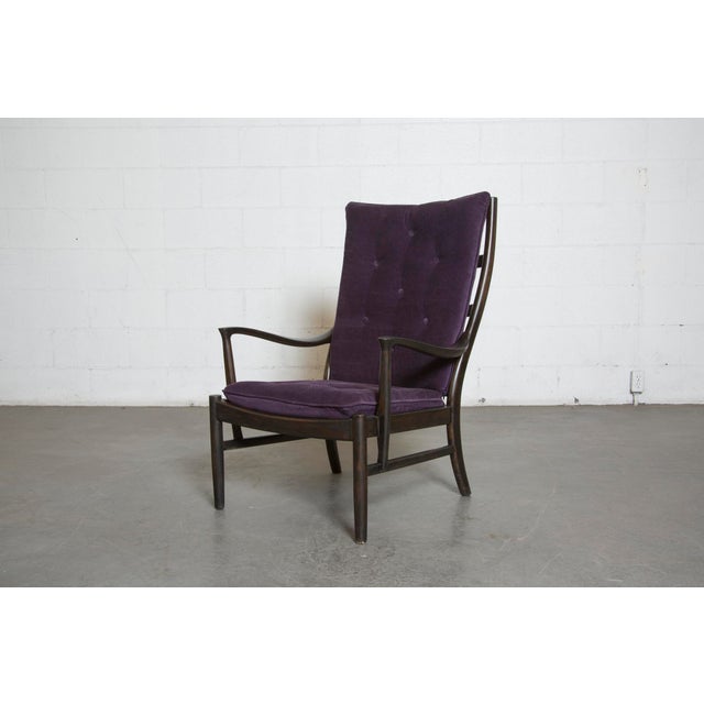Parker Knoll Danish Style Lounge Chair in Purple Chairish