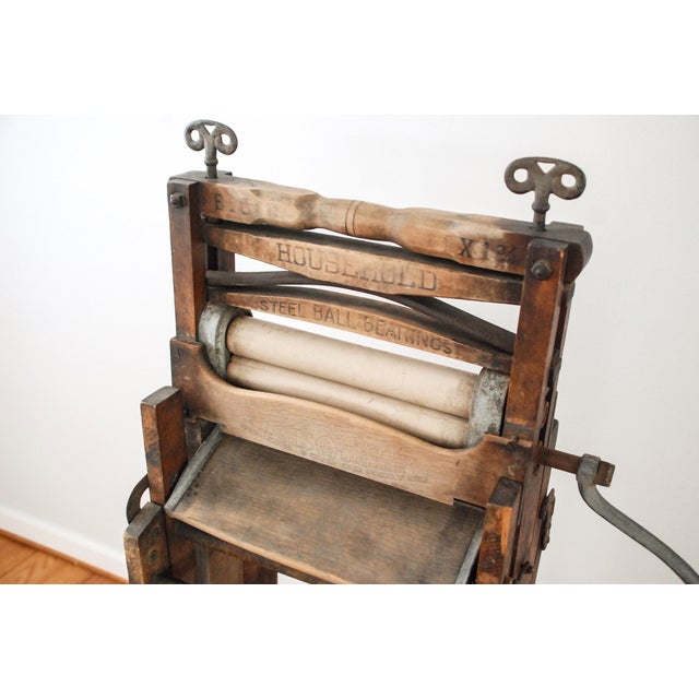 Antique Wooden Laundry Wringer Chairish