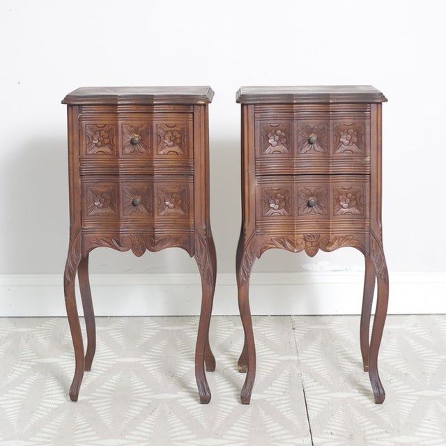 Bohemian Nightstands with 2 Drawers A Pair Chairish