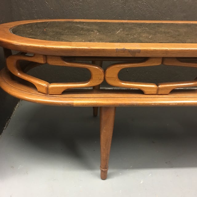 Mid-Century Oblong Walnut Coffee Table | Chairish