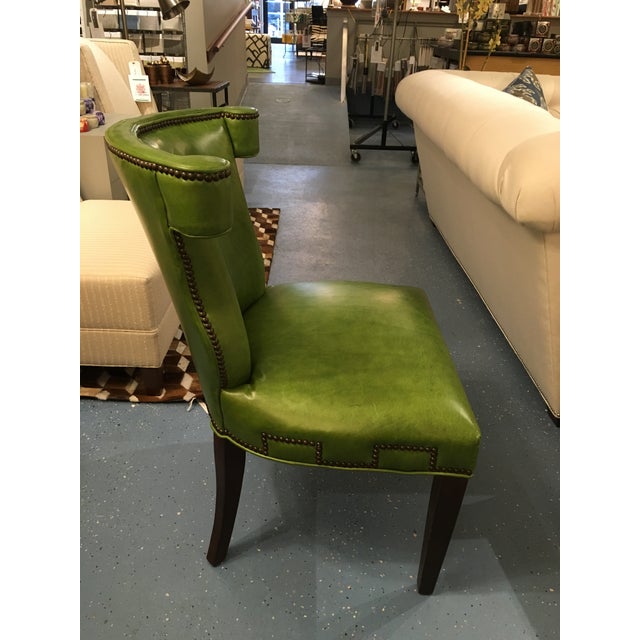 CR Laine Green Leather Desk Chair Chairish
