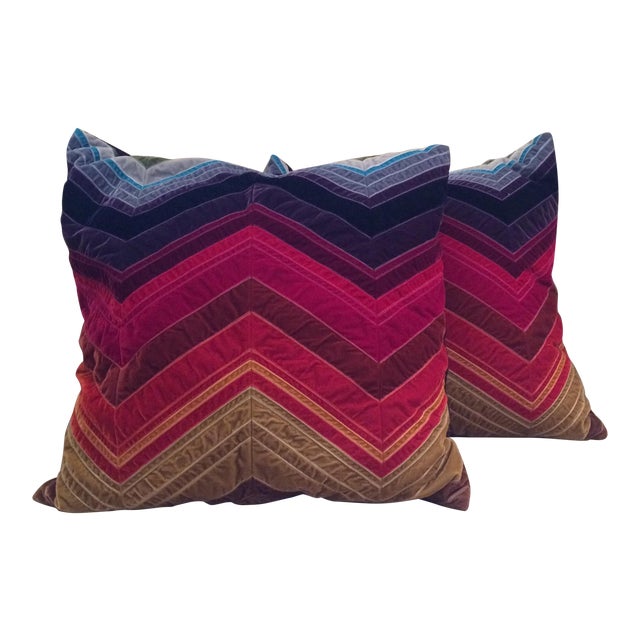 Dransfield and Ross Velvet Pillows Set of 2 Chairish