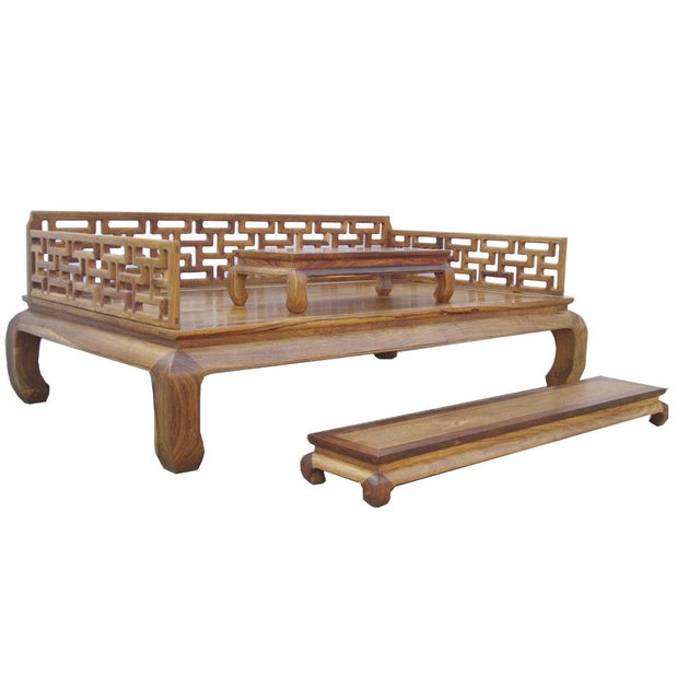 Oriental Rosewood Daybed, Couch, Bench Set 3 Chairish
