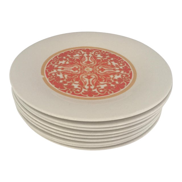 1970's Royal Doulton Orange Flower Dinner Plates S/9 Chairish