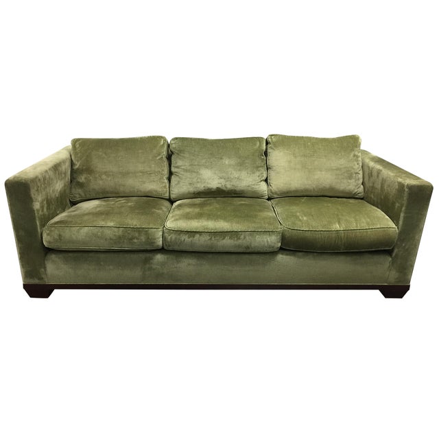 Green Chenille Baker Upholstered Sofa Chairish