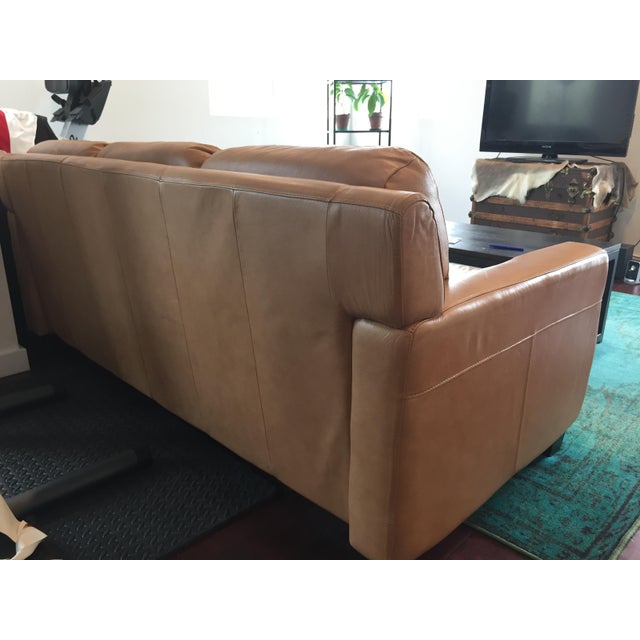 Divani Chateau d'Ax Tan Italian Leather Sofa Chairish