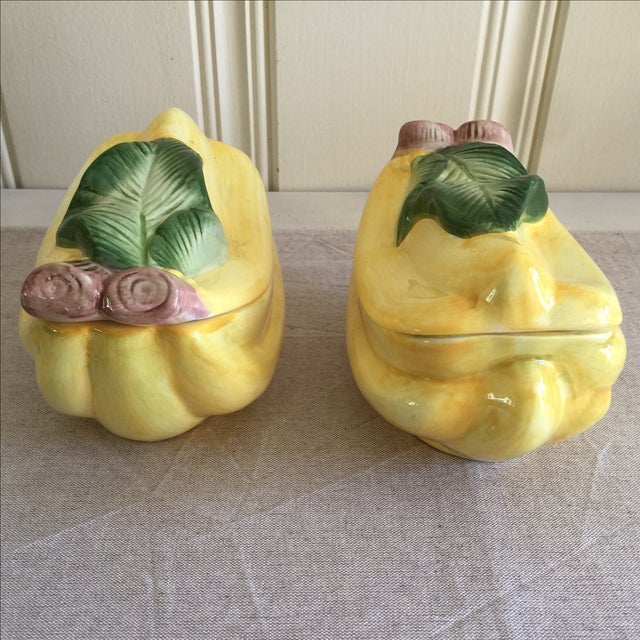 Ceramic Banana Kitchen Canister Containers A Pair Chairish