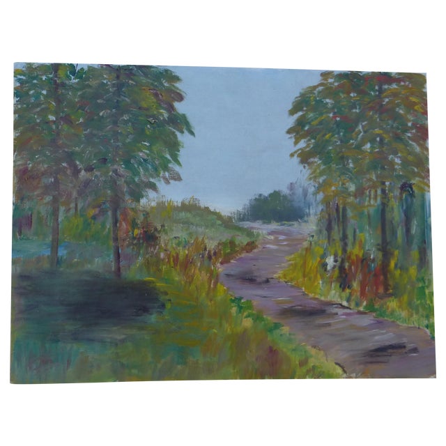 H.L. Musgrave Modernist Woodsy Path Painting Chairish