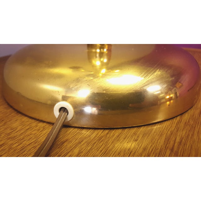 Mid-Century Three Way Brass Table Lamp | Chairish