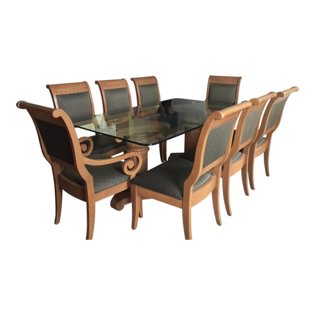 Thomasville Formal Dining Room Table and Chairs - Set of 9 ...