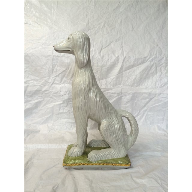Italian Ceramic Afghan Hound Statue Chairish