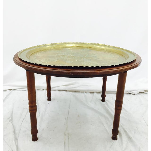 Vintage Brass Tray Top Coffee Table Chairish