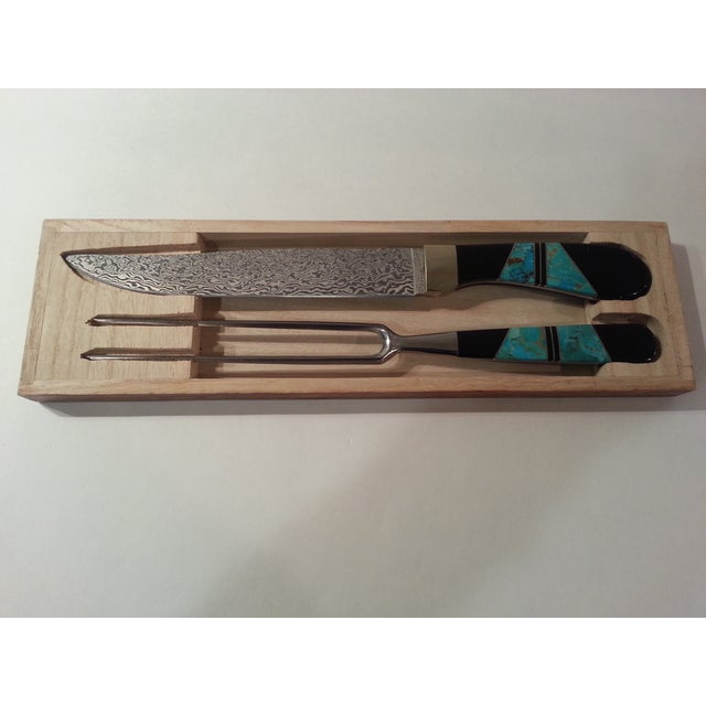 Hand Made Knife and Fork Carving Set Chairish