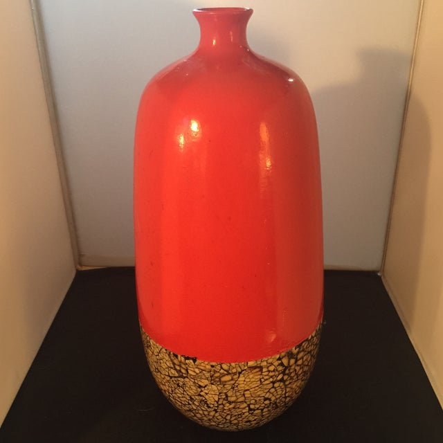 Large Burnt Orange Vase Chairish