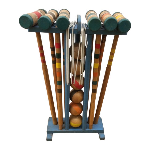Vintage MidCentury Croquet Set Chairish
