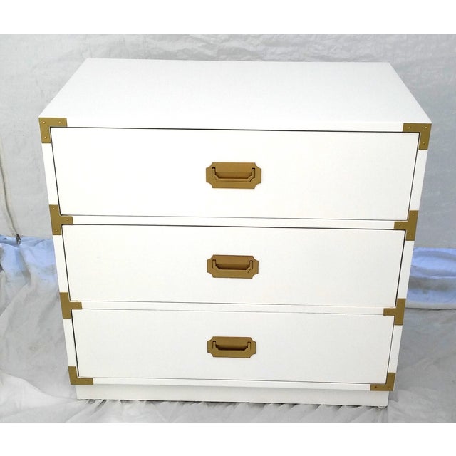 Lacquered Vintage Bernhardt Campaign Dresser Chairish