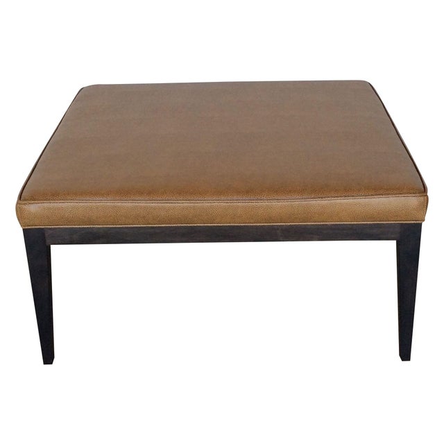 Contemporary Caramel Faux Leather Coffee Table Chairish