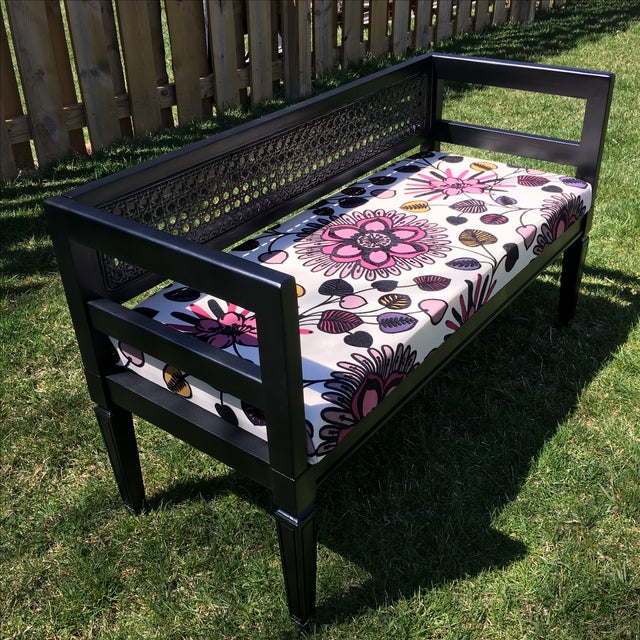 Vintage Cane Back Bench Chairish