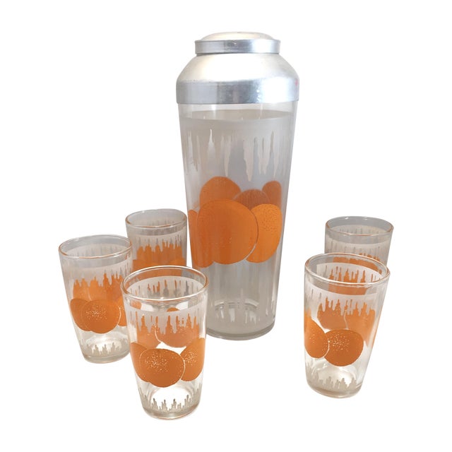 Vintage Screwdriver Cocktail Shaker & Glasses S/6 Chairish