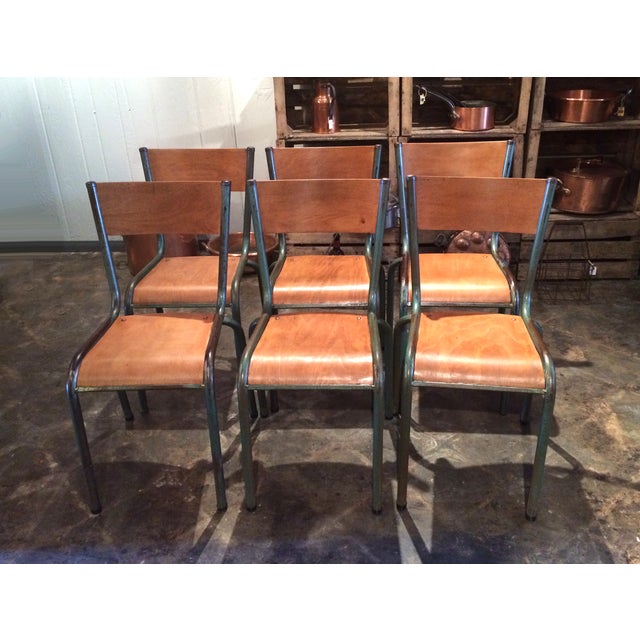 French Vintage Industrial Dining Chairs S/6 Chairish