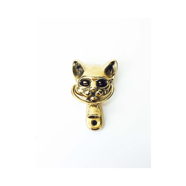 Vintage Brass Cat Door Knocker Chairish