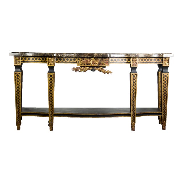 FrenchStyle Granite Top Console Table Chairish
