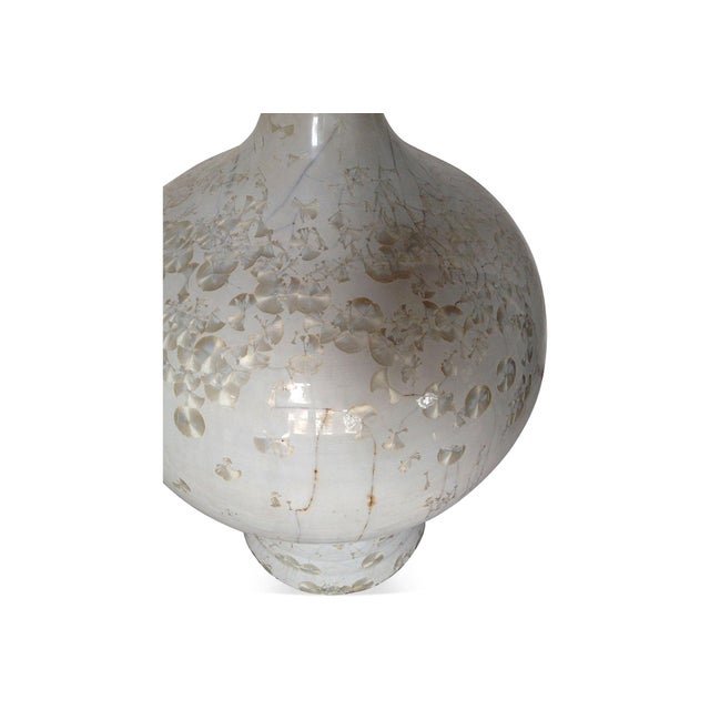 Very Large BulbShaped HandThrown White Vase Chairish