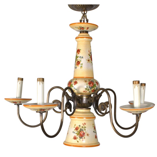 Ceramic Floral Chandelier Chairish