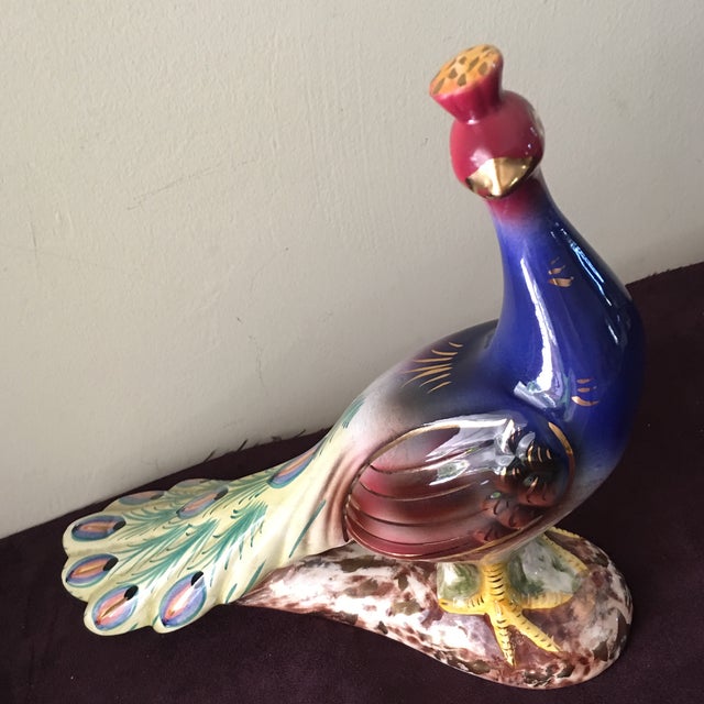 Vintage Portuguese Porcelain Peacock Figurine Chairish