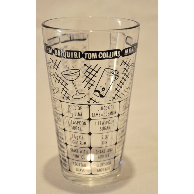 Vintage Cocktail Shaker With Recipes Chairish