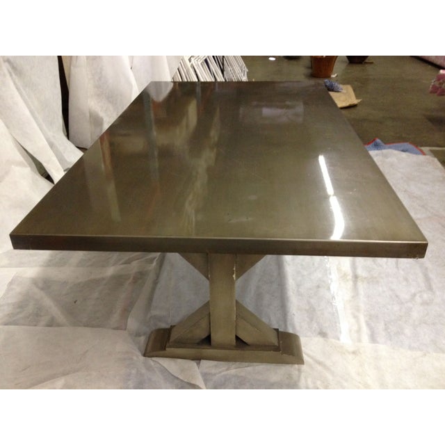 Custom Zinc Topped Dining Table Chairish