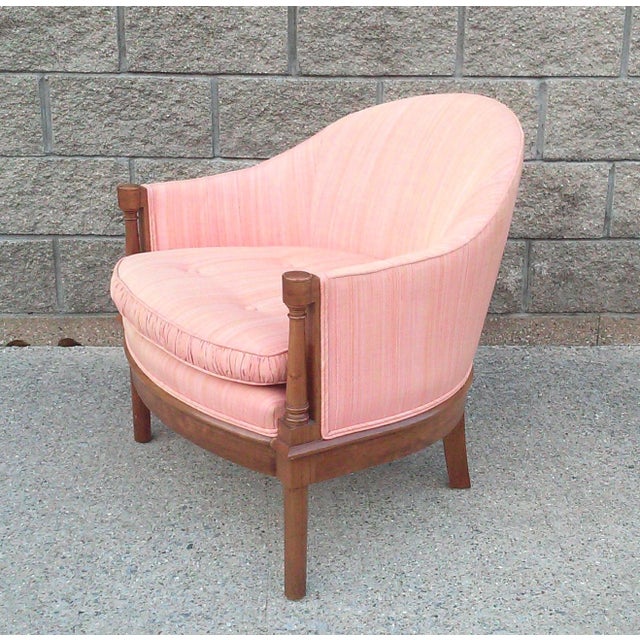 Salmon Dupioni Silk Accent Chair Chairish