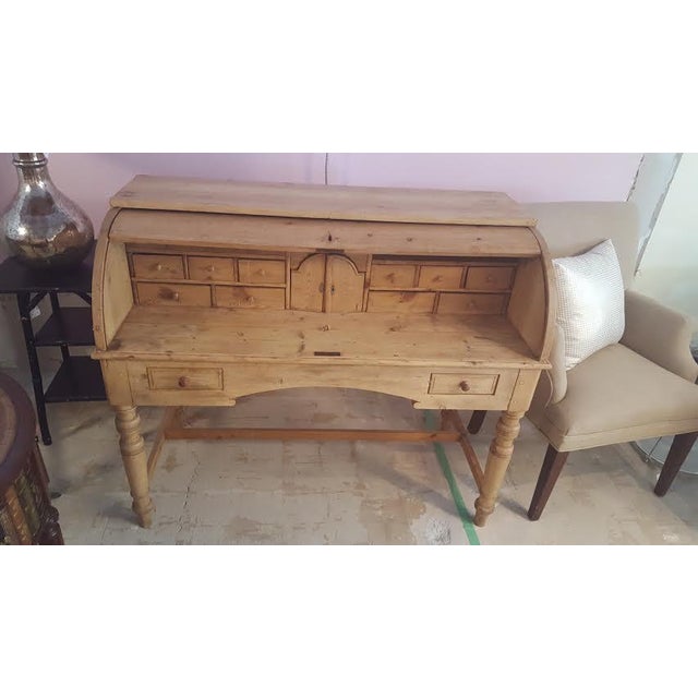 Vintage Pine Roll Top Desk Chairish
