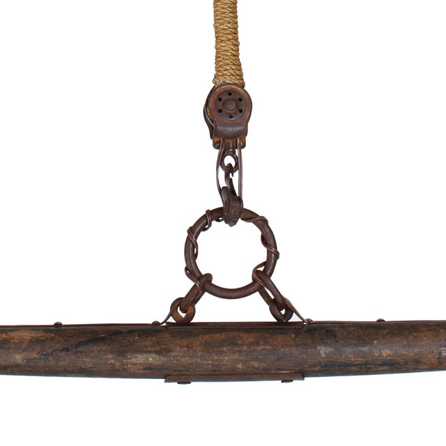 Yoke Light Fixture With Vintage Enamel Pendants Chairish