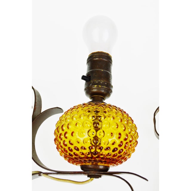 Vintage Amber Bubble Glass Wall Sconces- A Pair Chairish
