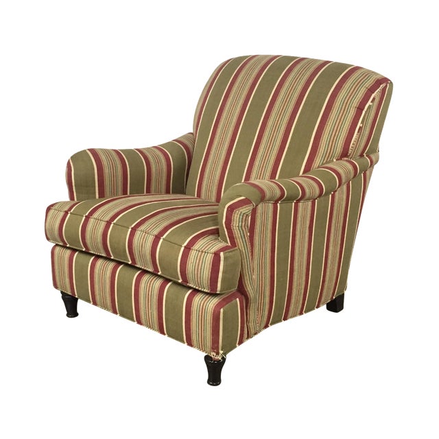 Pottery Barn Striped Armchair Chairish